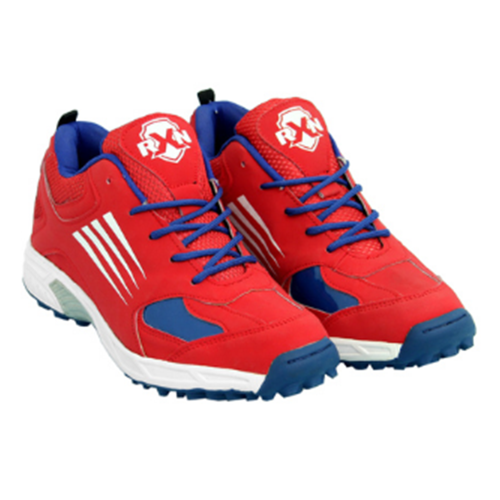 RXN Off Drive Cricket Shoes - Red/Blue/White