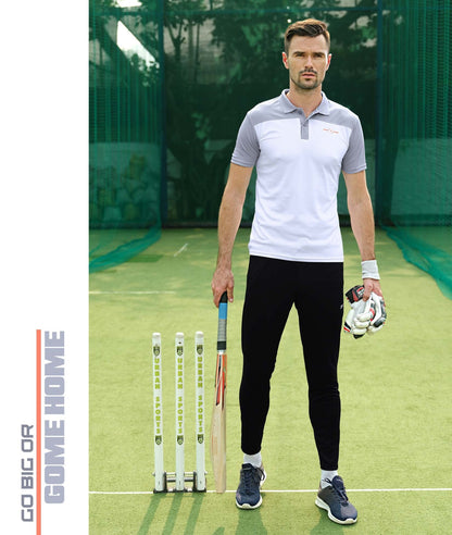 TechnoSport Polo Neck Half Sleeve Dry Fit T Shirt for Men OR-13 - White