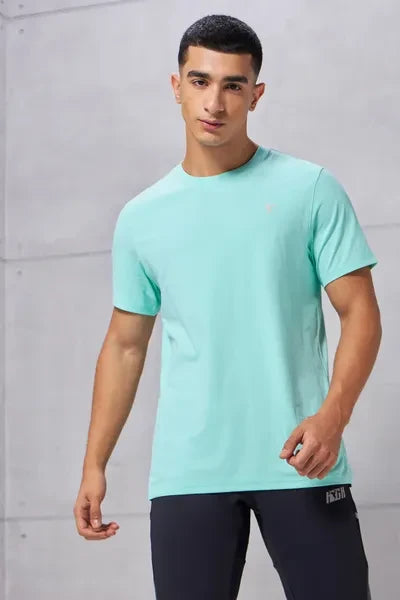 Technosport Active Men's Cotflex Half Sleeve T-Shirt OR-30 - Blue Light