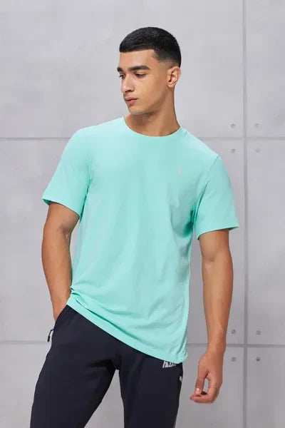 Technosport Active Men's Cotflex Half Sleeve T-Shirt OR-30 - Blue Light
