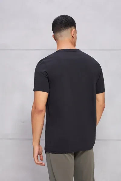 Technosport Active Men's Cotflex Half Sleeve T-Shirt OR-30 - Black