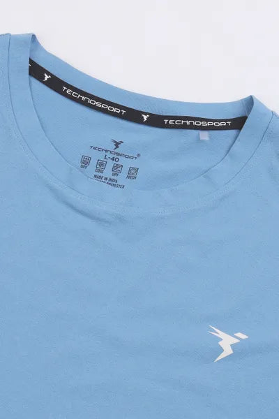 Technosport Active Men's Cotflex Half Sleeve T-Shirt OR-30 (Lichen Blue)