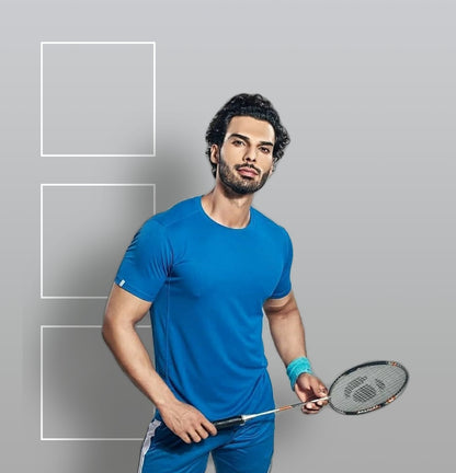 TechnoSport Crew Neck Half Sleeve Dry Fit T Shirt for Men OR-35 - Royal Blue