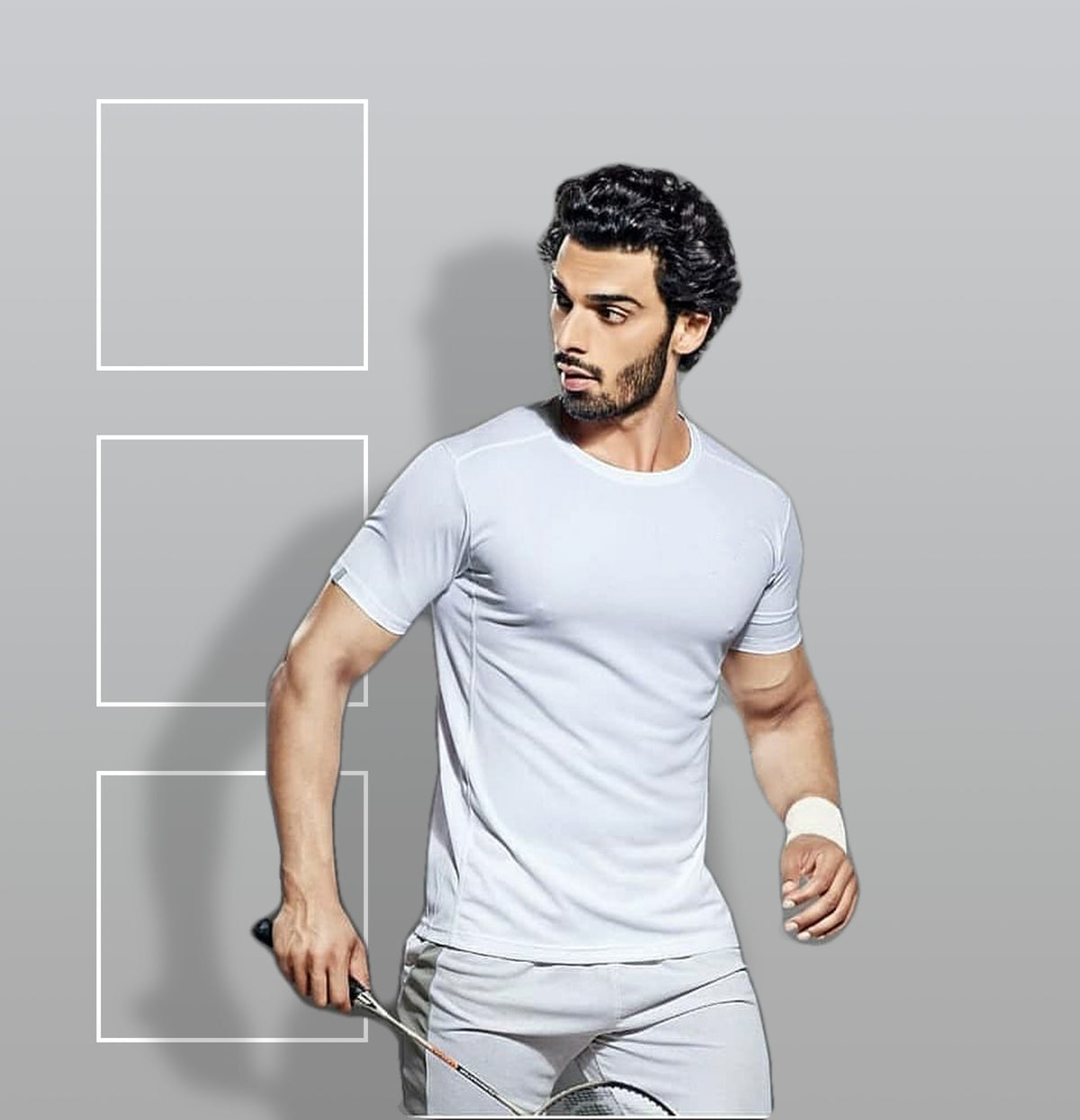 TechnoSport Crew Neck Half Sleeve Dry Fit T Shirt for Men OR-35 - White