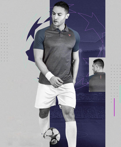 TechnoSport Polo Neck Dry Fit T Shirt OR-41 - Black