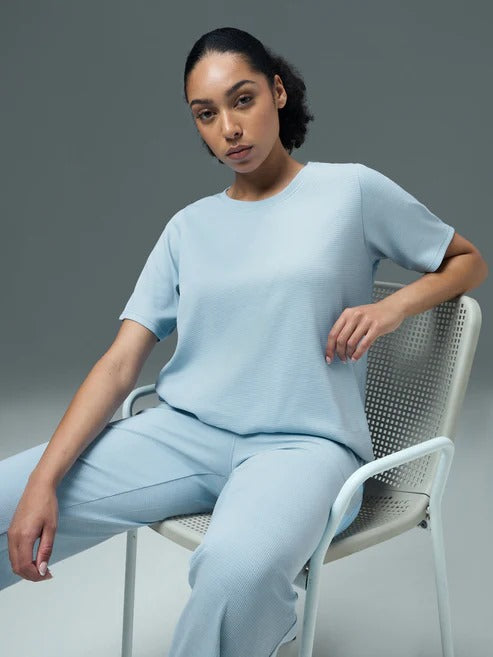 Technosport Women Relaxed Fit Round Neck T-shirt WR-132 (Omphalodes)