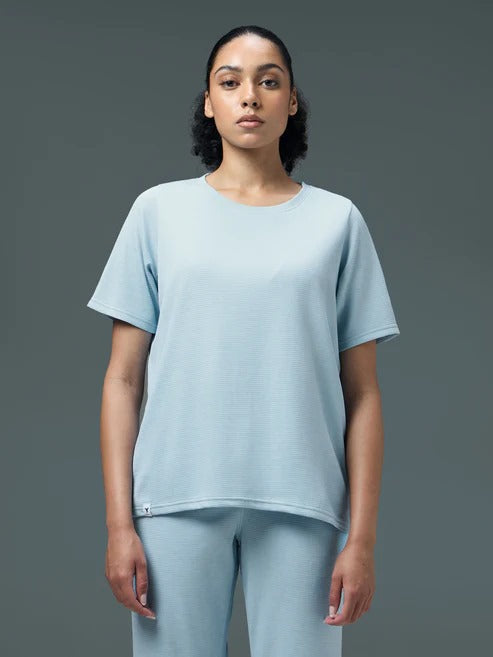 Technosport Women Relaxed Fit Round Neck T-shirt WR-132 (Omphalodes)