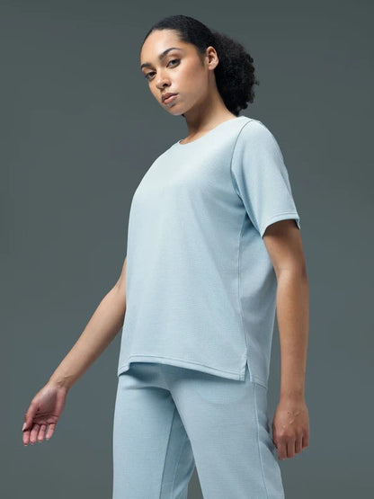 Technosport Women Relaxed Fit Round Neck T-shirt WR-132 - Omphalodes