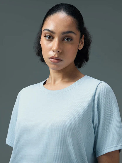 Technosport Women Relaxed Fit Round Neck T-shirt WR-132 (Omphalodes)