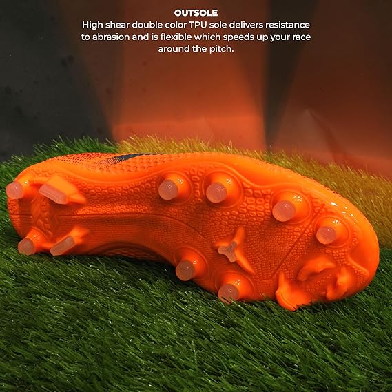 Nivia Dagger Football Shoes for Men (Orange)