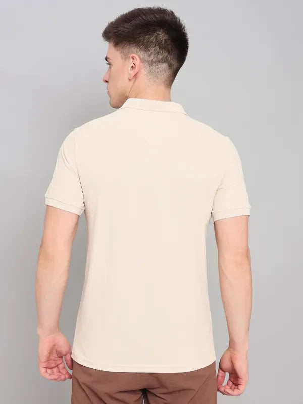 TechnoSport Polo Neck Half Sleeve Dry Fit T Shirt for Men OR-11 (Oyster Grey)