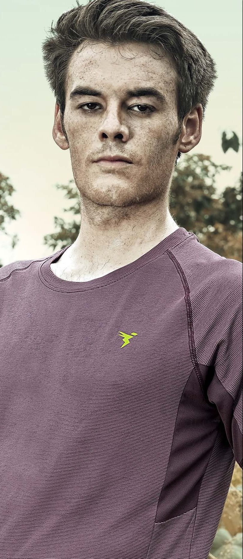 TechnoSport Crew Neck Half Sleeve Dry Fit T Shirt for Men P 485 - Maroon
