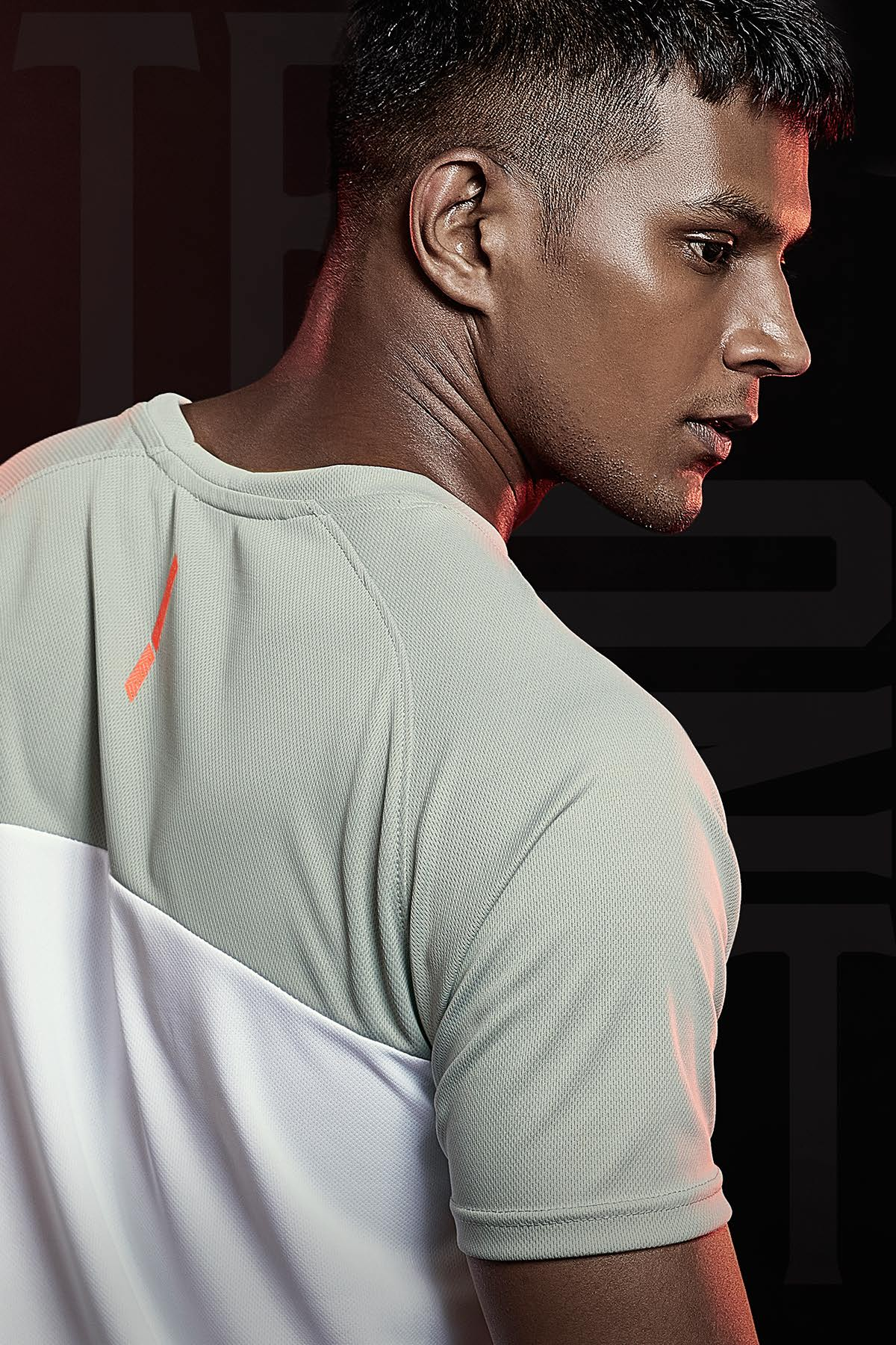 TechnoSport Crew Neck Half Sleeve Dry Fit T-Shirt for Men P 536 - White Light Grey
