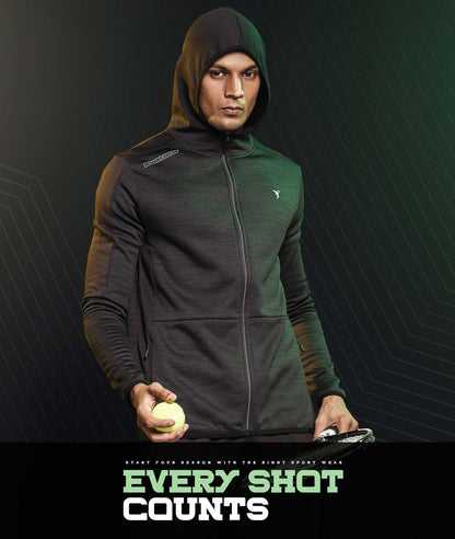 Technosport Full Sleeve Dry Fit Hoodie Jacket PL-71 - Black
