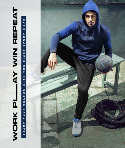 Technosport Full Sleeve Dry Fit Hoodie Jacket for Men PL-72 - Royal Blue