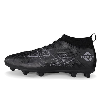 Nivia Pro Carbonite 7.0 Football Shoes for Men (Black)