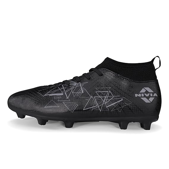 Nivia Pro Carbonite 7.0 Football Shoes for Men - Black