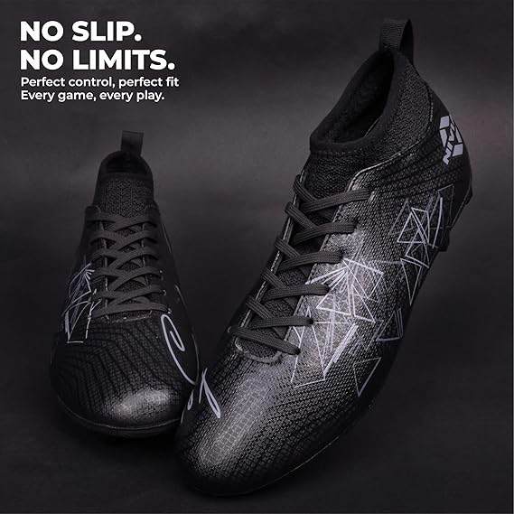 Nivia Pro Carbonite 7.0 Football Shoes for Men (Black)