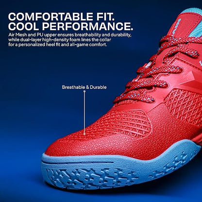 Nivia Jury Badminton Shoes For Men (Red)