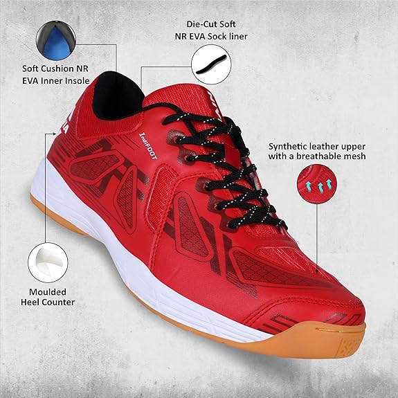 Nivia Appeal 3.0 Badminton Shoes - Red
