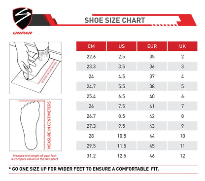 SG Shoe Size Chart