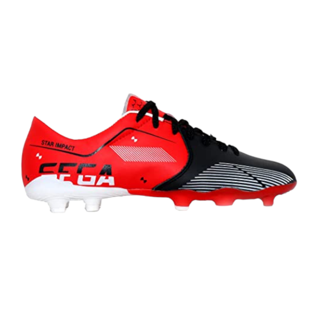 Sega Classic Leather Football Shoes (Black/Red)