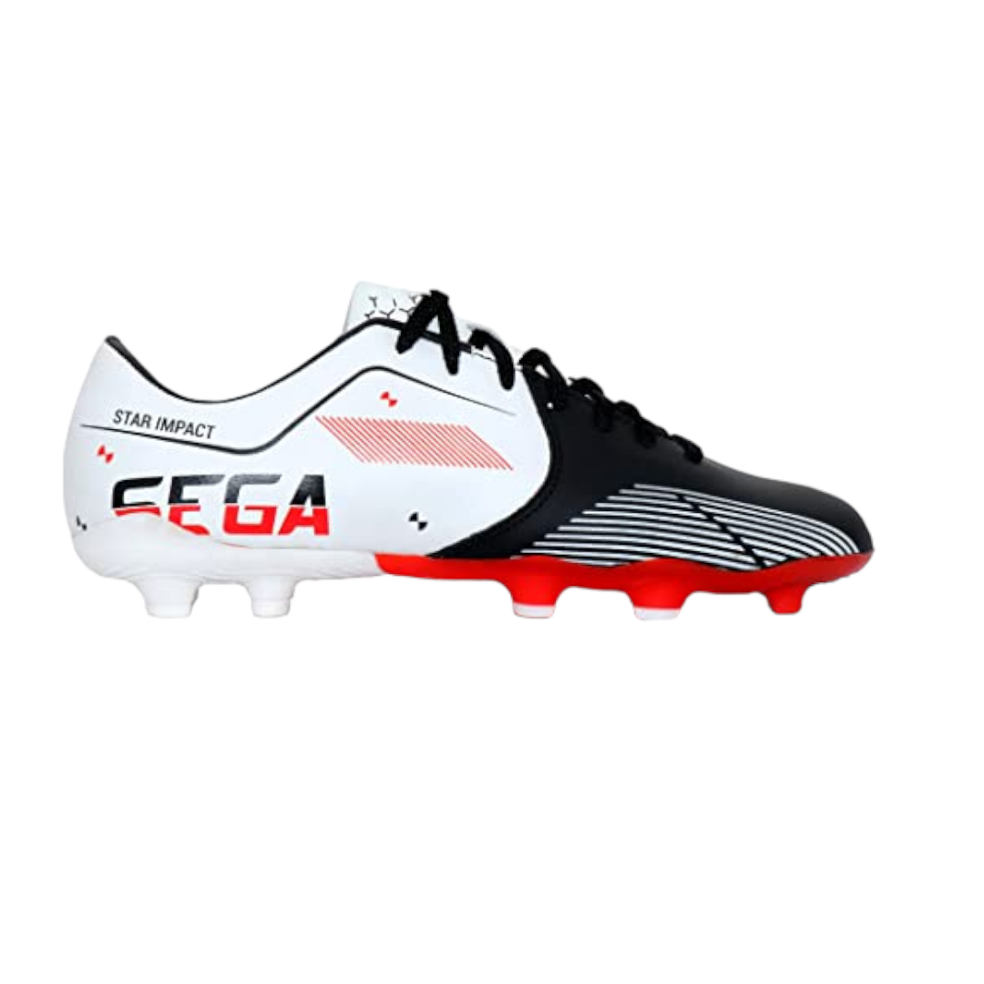 Sega Classic Leather Football Shoes (White/Black)