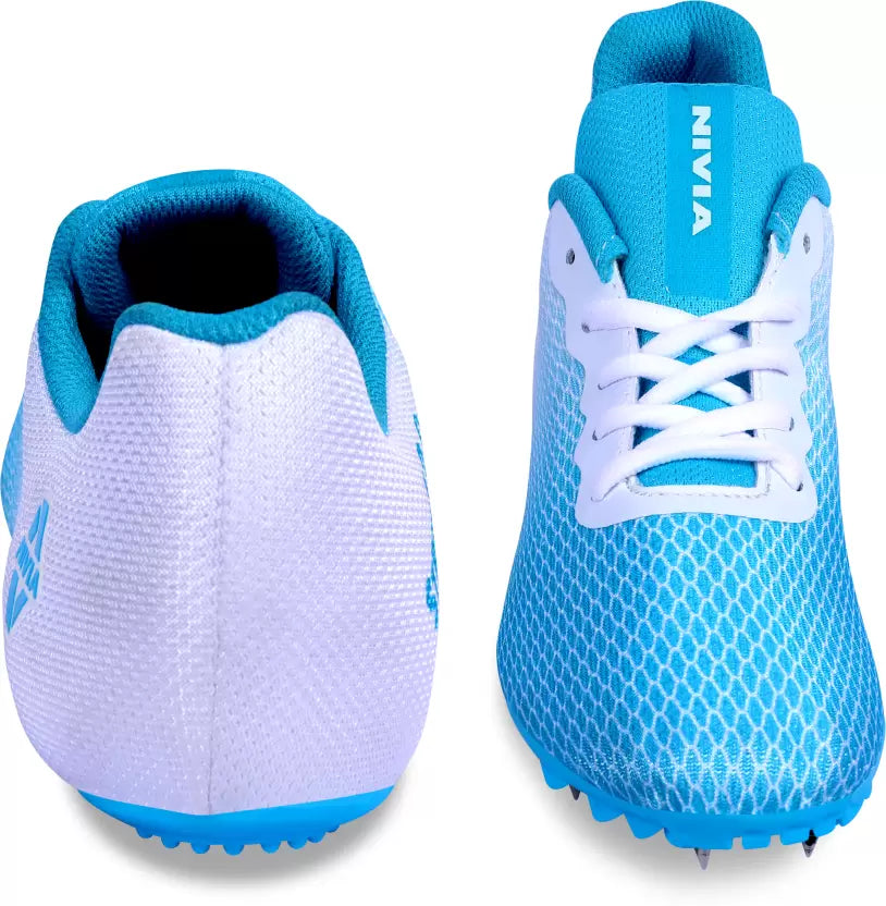Nivia Stride 2.0 Spike Running Shoes For Men Blue White Jalandhar Style