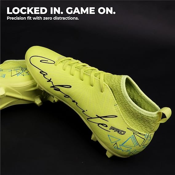 Nivia Pro Carbonite 7.0 Football Shoes for Men (Sunny Lime)
