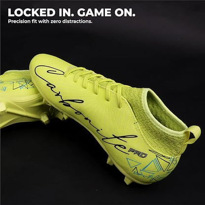 Nivia Pro Carbonite 7.0 Football Shoes for Men (Sunny Lime)