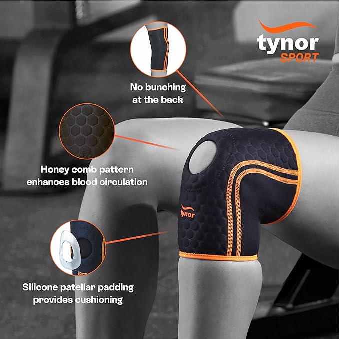 Tynor Knee Cap Neo Black Orange