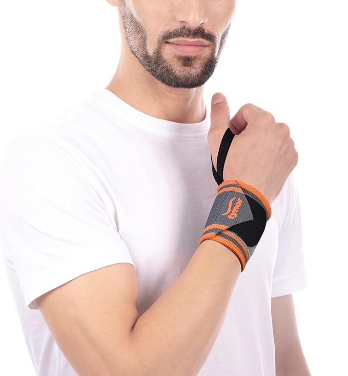 Tynor Wrist Wrap With Thumb Loop Orange