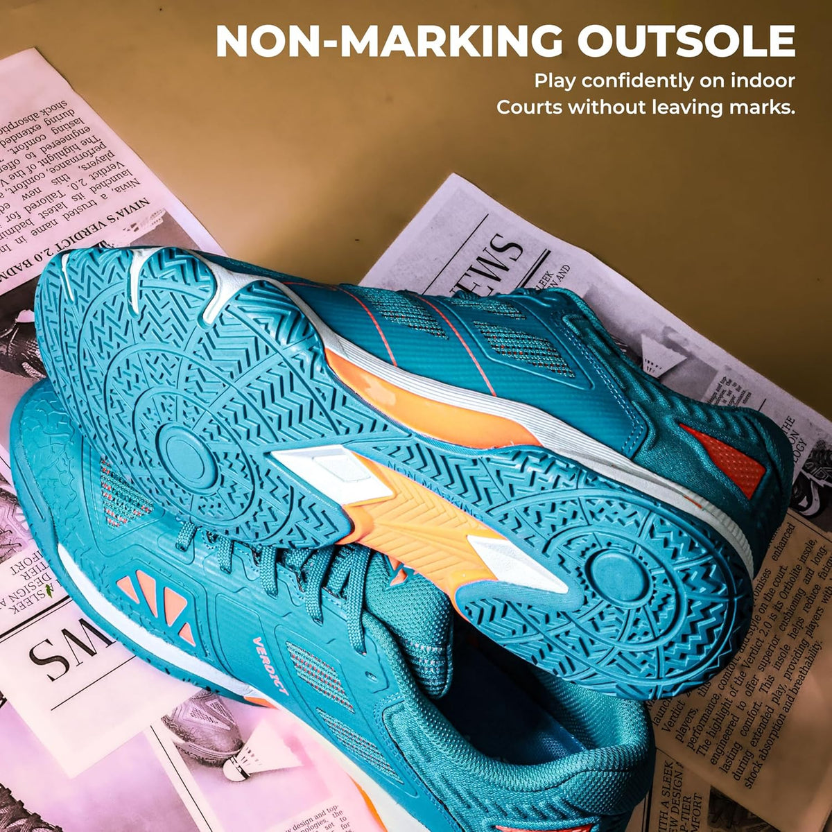 Nivia Verdict 2.0 Badminton Shoes For Men - Teal Blue