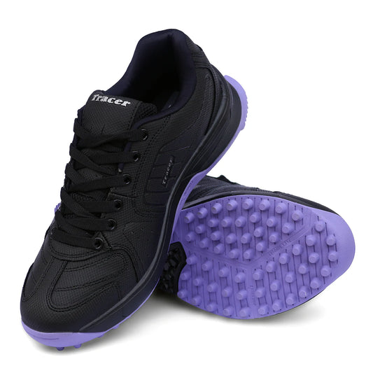 Tracer T-Spinner 193 Rubber Studs Cricket Shoes - Black/Purple
