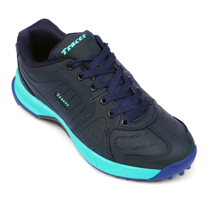 Tracer T-Spinner 193 Rubber Studs Cricket Shoes - Navy/Green