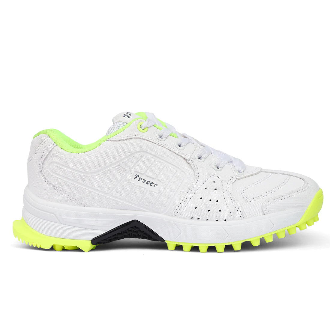 Tracer T Spinner 193 Rubber Studs Cricket Shoes White Green