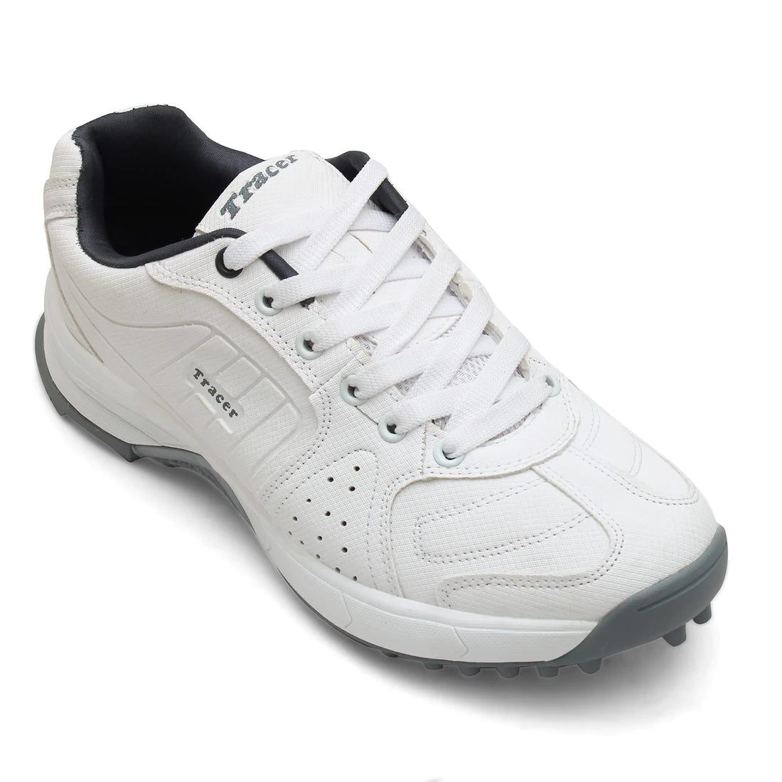 Tracer T-Spinner 193 Rubber Studs Cricket Shoes - White/Grey