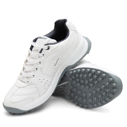 Tracer T-Spinner 193 Rubber Studs Cricket Shoes - White/Grey