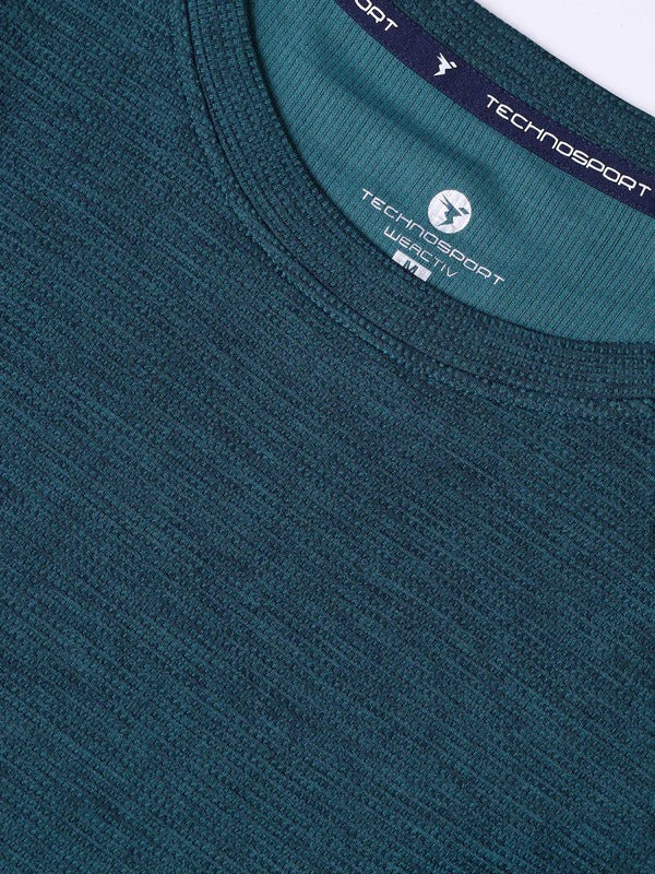 Technosport Women Relaxed Fit Round Neck T-shirt WR-132 (Trekking Green)