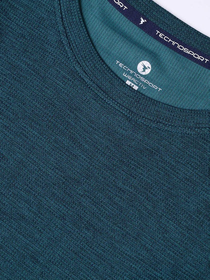 Technosport Women Relaxed Fit Round Neck T-shirt WR-132 (Trekking Green)