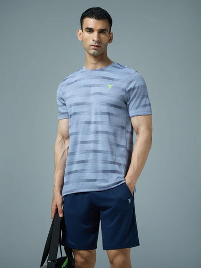 TechnoSport Crew Neck Half Sleeve Dry Fit T Shirt for Men OR-60 (Troposphere)