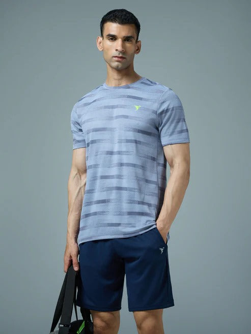 TechnoSport Crew Neck Half Sleeve Dry Fit T Shirt for Men OR-60 (Troposphere)