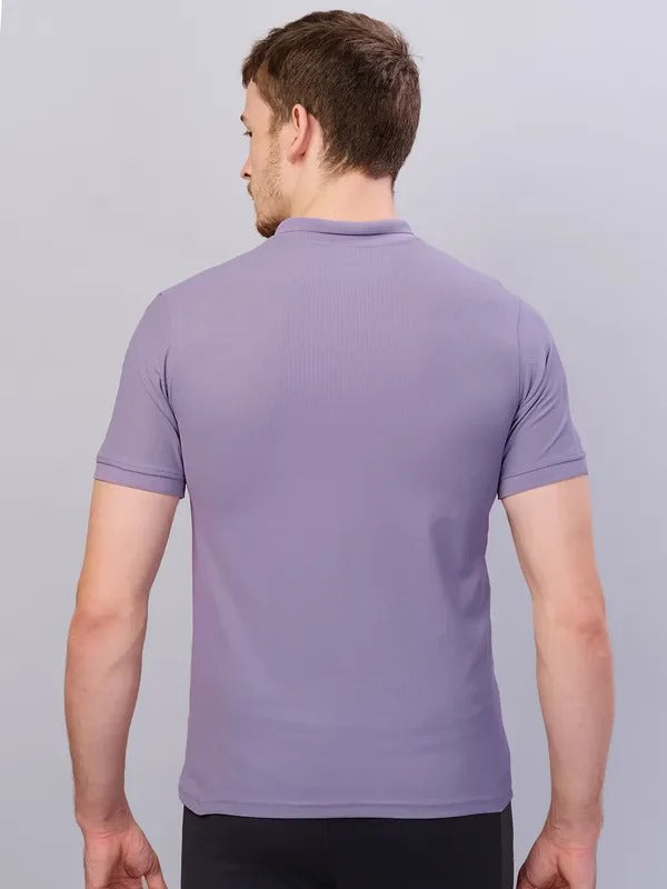 TechnoSport Polo Neck Half Sleeve Dry Fit T Shirt for Men OR-11 (Troposphere)