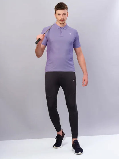 TechnoSport Polo Neck Half Sleeve Dry Fit T Shirt for Men OR-11 - Troposphere