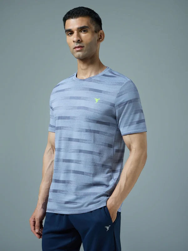 TechnoSport Crew Neck Half Sleeve Dry Fit T Shirt for Men OR-60 (Troposphere)