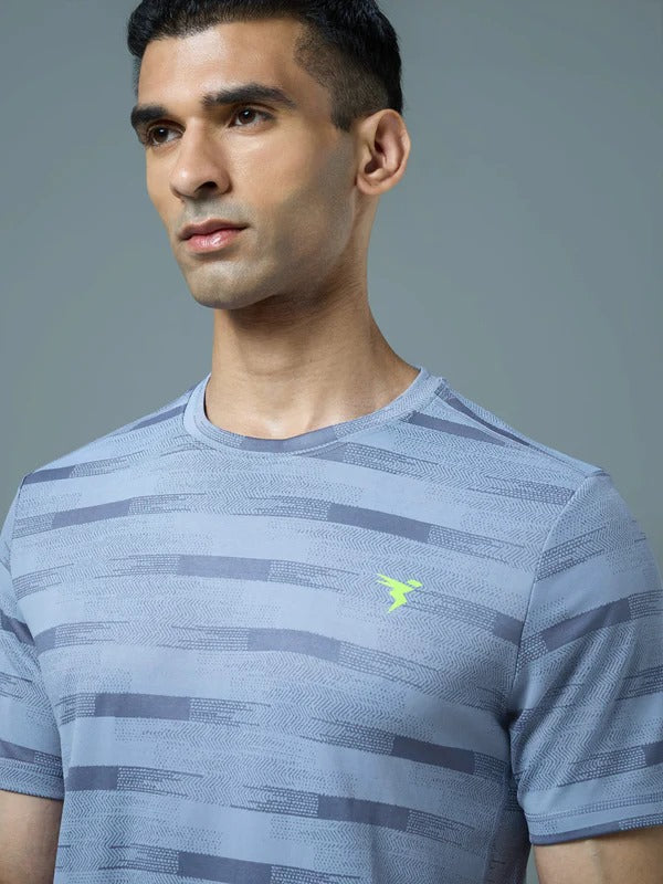 TechnoSport Crew Neck Half Sleeve Dry Fit T Shirt for Men OR-60 (Troposphere)