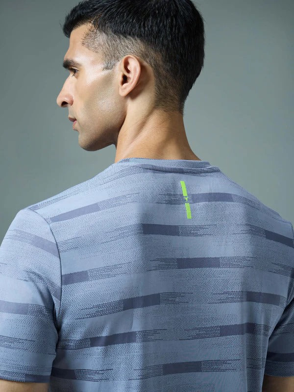 TechnoSport Crew Neck Half Sleeve Dry Fit T Shirt for Men OR-60 (Troposphere)