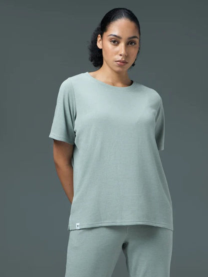 Technosport Women Relaxed Fit Round Neck T-shirt WR-132 - Ultimate Grey