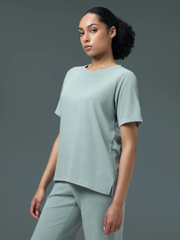 Technosport Women Relaxed Fit Round Neck T-shirt WR-132 (Ultimate Grey)