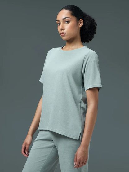 Technosport Women Relaxed Fit Round Neck T-shirt WR-132 - Ultimate Grey